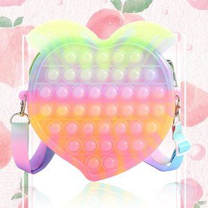 Girls POP IT Purse Rainbow Clouds  Purse